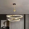 Hanglampen Mobius Strip Modern Luxe Design Kunst Onregelmatige Ring LED Kroonluchter Voor Home Decor Wonen Eetkamer Keuken Eiland El