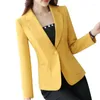 Women's Suits Elegant OL Casual Long Sleeve Blazer Female 2023 Autumn Slim Fashion Ladies Jacket Office Plus Size Coat