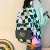 School Bags school bags for teenage girls fashion black and white plaid school backpack large capacity bookbag student lightweight schoolbag 230728