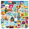 10 50 PCS En Plein Air Hawaii Surf Autocollants D'été Plage Tropicale Surf Étanche DIY Planche De Surf De Voiture Planche À Roulettes Sticker Autocollant Car192W