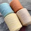 500 g glänsande guld Silk Wool Mohair Yarn Soft Baby Cashmere 25% ull halsduk Tröja Handstickningsnåltråd Virkhet Hattar garn T200237T