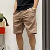 Pantaloncini da uomo in velluto a coste a cinque punte per uomo High Street Vintage Ruffian Pantaloni sportivi da uomo Casual Gamba larga