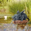 Decorative Objects Figurines Fountain Dragon Statue Spouting Water Sculpture Weather Resistant Realistic Spray Outdoor Ornament 230729