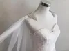 Véus de noiva branco marfim Cape Veil apliques de strass nos ombros 108" L x 120" (3 metros) Ombro longo Acessórios para casamento