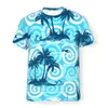 T-shirts pour hommes motif exotique sans couture paysage tropical impression 3D T-shirt en Polyester tropiques hommes T-shirt à manches courtes sport