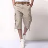 Pantaloncini da uomo 2023 Summer Six Pocket Cotton Cargo Outdoor Sports Pants Casual Straight 29-44