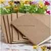 Notepads Blank Page Kraft Notebook Solid Color For Students School Children Writing Books Stationery Drop Delivery Office Business Ind Ot1V7