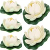 Decorative Flowers 5 Pcs Bubble Flower Plantations Small Lotus Simulated Lotus-flowers False Leaf Artificial Foam Floating