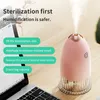 1pc humidificateur de stérilisation à oxygène actif, fabricant de brume fraîche, humidificateur portatif d'hydratation d'atomisation rechargeable de lumière d'atmosphère colorée