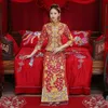 Ethnic Clothing Dragon Gown Bride Wedding Dress Chinese Style Costume Phoenix Cheongsam Evening Show Slim For The248y