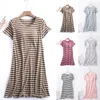 Casual Dresses Ladies 'Solid Color Striped Loose Thin Cover Up Party for Women Lightweight