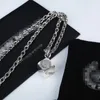 Personlighet hänge halsband tvärhalsband hipster mäns och kvinnor tröja kedja vintage thailändskt silver halsband tärning hänge