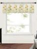 Curtain Yellow Daisy Flowers Sheer Curtains For Kitchen Cafe Half Short Tulle Window Valance Home Decor