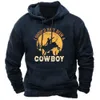 Heren Hoodies Sweatshirts Western Cowboy Hoodie 2023 Harajuku Sweatshirt Met Capuchon Lente Herfst Vintage Casual Trui Tops Unisex Streetwear 4xl 230728