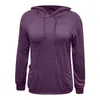 Sweats à capuche pour femmes pull violet clair femmes mode couleur unie poche à capuche manches longues décontracté