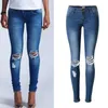 Damen Jeans Strech Skinny Ripped Damen Bleistifthose Loch Destroyed Denim Hose Distressed Vintage Streetwear Boyfriend Plus Size