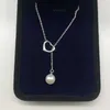 Brand de créateur Tiffays S925 SERRLING Silver Womens Simple Tassel Love Pearl Collier Luxury Luxury et Pendard de niche de haute qualité polyvalent