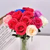 Decorative Flowers Single Rose Artificial Flower Home Wedding Decoration Props Fake Bouquet Factory Wholesale