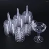 Disposable Cups Straws 30PCS Champagne Glasses For Mary Sodas Cocktail Sundaes And Desserts ( 120ml )