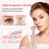 Gezichtsverzorging Apparaten Microstroom Eye Beauty Massager Rood Licht Vibratie Apparaat Massage Stok Verdunt Donkere Kringen Zakken Fijne Lijn 230728