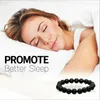 Strand 5PCS Bracciale in pietra di ossidiana naturale Magnete Braccialetti di perline nere Promuovere la circolazione sanguigna Gioielli per la perdita di peso sani Uomini