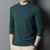 Männer Pullover Hohe Qualität Schafe Wolle Stricken T-shirts 2023 Frühling Casual Mock Neck Strickwaren Langarm Männlich Schlank Jumper Pullover