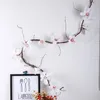 Kwiaty dekoracyjne 185 cm Orchid WATKING TREED TREED GRAZDY Garland Arificial Magnolia Flower Rattan Silk Plansts Vine Wedding Decorations