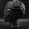 Cykelhjälmar CS Field Tactical Equipment Adapter Tactical Paintball Skull Masks Breattable Shooting Hunting Masks Men Full Face Helmet 230728