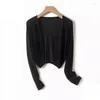 Women's Jackets 2023 Summer Women Knitted Cardigan Coat Long Sleeve Irregular Short Cape Jacket