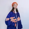 Herrjackor 2023 damer plus size jacka koreansk version lös sammet tjock tröja student ins baseball uniform tidvatten