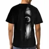 Camisetas masculinas Camisetas de poliéster de filme de terror The Grudge Sketch Print Homme Thin Shirt Funny Tops