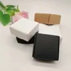 Jewelry Stand 100pcs Black/White/Kraft Paper Box for Packaging Earring Jewlery Box Gift Cardboard Box Diy Jewelry Display Storage Packing Box 230728