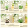 Fleurs décoratives 4 combinaisons de fausses mini simulation succulentes bonsaï ornements créatifs