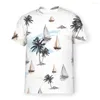 Men's T Shirts Botanical Vector Seamless Pattern Polyester 3D Print Tropics Shirt Outdoor Sports Clothes Tees