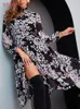 Basic Casual Dresses S.FLAVOR Women's Ruffled Collar Long Sleeve Chiffon Casual Dresses Bohemian Chiffon Beach A-line Midi Vestidos 230728