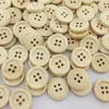 Whole 300PCS New 4 hole Round Wood Buttons 20mm Sewing Craft WB272674