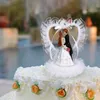 Fiori decorativi Regali romantici Stuzzicadenti Coppia Cake Decor Ornamento Decorazioni Resina Sposo Matrimonio Urna