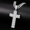 Sautoirs Hommes Femmes Hip Hop Croix Pendentif Collier Avec 13Mm Chaîne Cubaine Glacé Bling Croix Colliers De Mode Bijoux Cadeau 230728