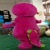 2018 Högkvalitativt yrke Barney Dinosaur Mascot Costumes Halloween Cartoon Adult Size Fancy Dress313o
