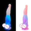 Anal Toys Tlemeny Silicone Octopus Tentakles enorma penis Anal Sex Toy Sug Cup Soft Dildo Luminous Dragon Monster Dildos Glowing In Dark 230728