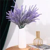 Dekorative Blumen, künstliche Kunststoff-Lavendelbündel, künstliche Pflanzen, Brautstrauß, romantisches Geschenk für Zuhause, Büro, Innen- und Außenbereich, Hochzeitsdekoration
