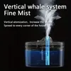 1pc 1.5L Mini humidificateur, Portable Colorful Lights Mini Blue Whale H2o Spray Mist Humidifier, Double Wet Aroma Essential Oil Diffuser, Usb Air Humidifier,