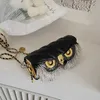 Kvällspåsar Högkvalitativa kvinnors väska Fashion Owl Purses och Handbags Chain One Shoulder Messenger Luxury Designer Tassel For Women 230728