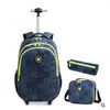 Plecaki torba na wózek dla dzieci na kołach plecak szkolny dla chłopców dla dzieci szkoła Rolling Backpack Travel Bagage Troam Bags 2307729