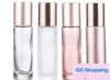 Quatily frosted glass ball bottle New 10ml rose gold ball bottle eye massage roller ball bottle color