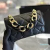 2023-Classic Flap Portable Women Shoulder Bag Mini Leather Quilted Luxurys Handbags Holder Card Hardware Purses Designer Malas Multi Pochettes Clutch 20CM