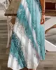 Casual Dresses Women's 2023 Summer Fashion Tie Dye Print V-Neck Sleeveless Daily Vacation Maxi A Line Dress