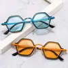 Zonnebril SO EI Retro Polygon Vierkante Vrouwen Mode Clear Oceaan Gradiënt Lens Eyewear Mannen Trending Punk Zonnebril Shades UV400 230729