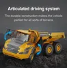 Voiture RC électrique Grand camion RC 1 20 Double E E591 A40G Rc Dumper Trucks Tracteur télécommandé Dump articulé Ingénierie jouets 230728