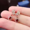 Dangle Earrings FoYuan Silver Color Women's Natural Garnet As Gift For Girlfriend Trend